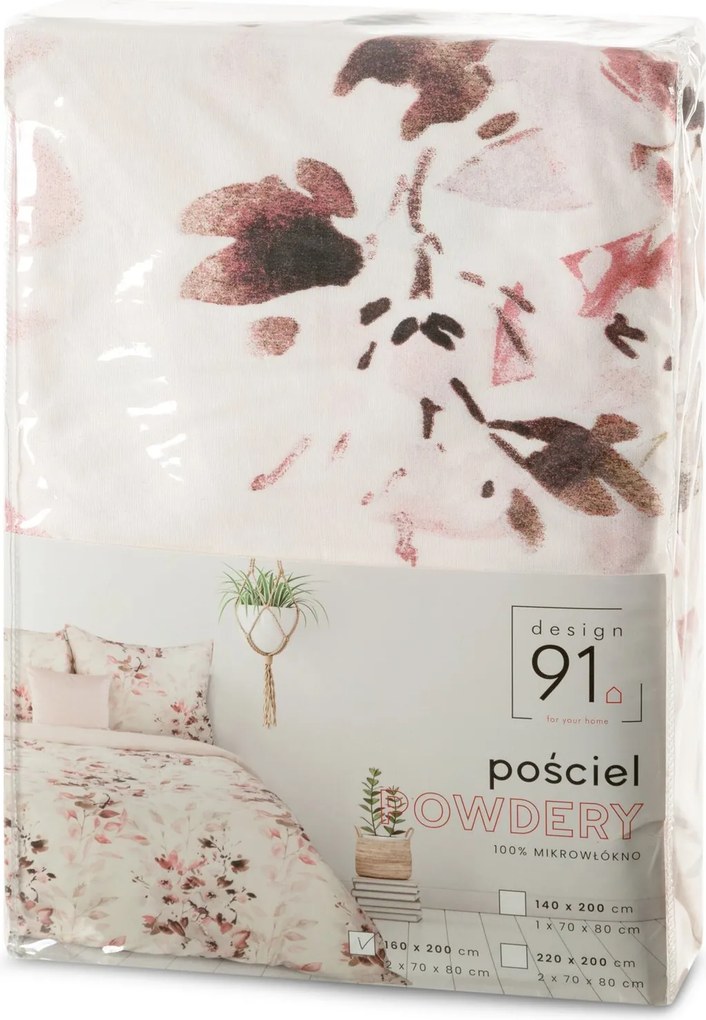 OBLIEČKY Z MIKROVLÁKNA POWDERY 200X220 CM, 2KS 70X80 CM VZOROVANÉ