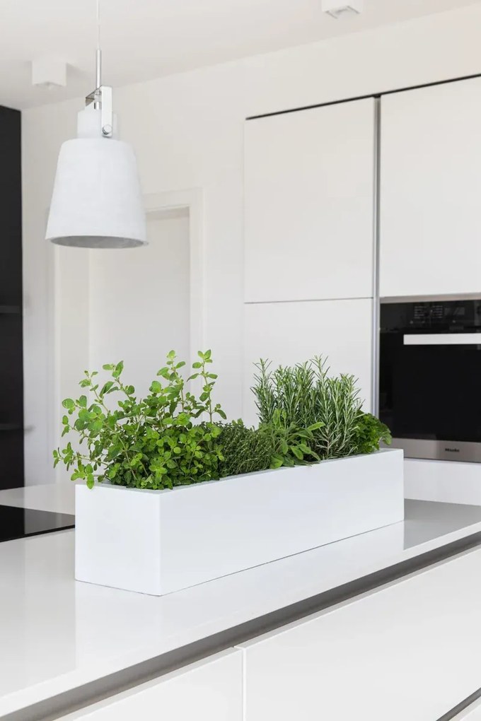 Balkónový hrantík FLOBO, sklolaminát, šírka 80 cm, biely mat