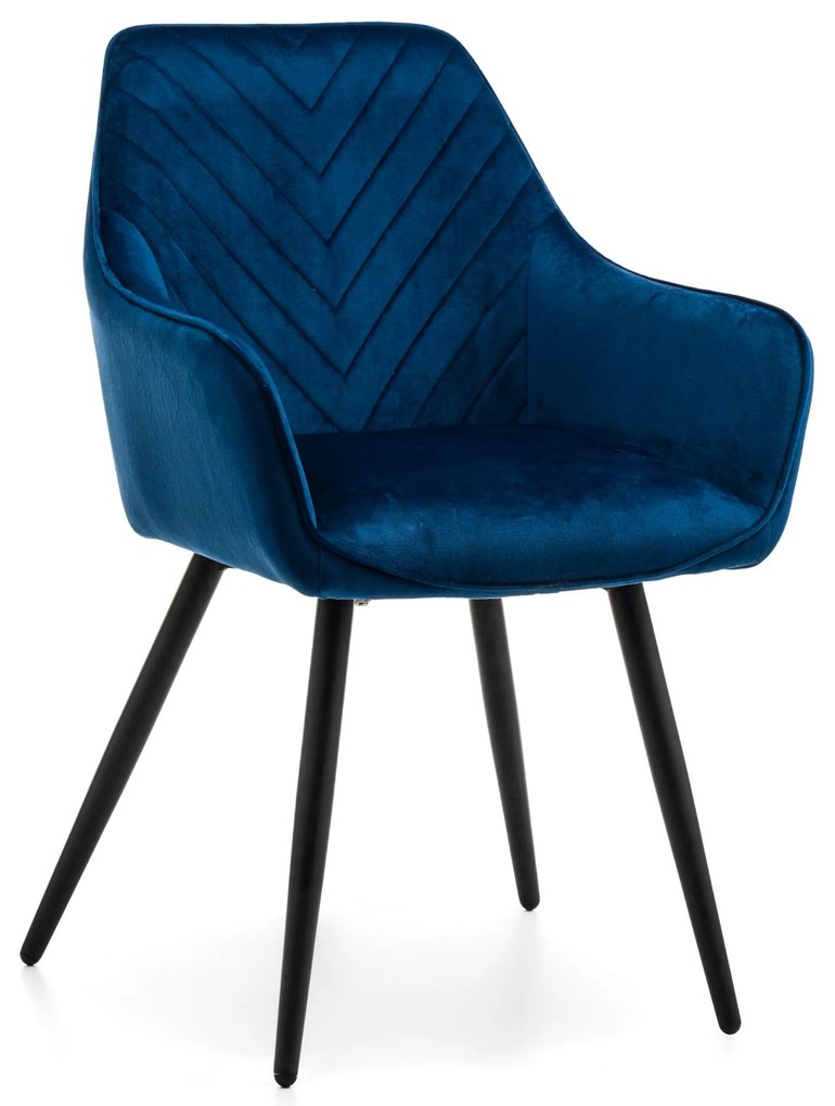 Jedálenská stolička vasto velúr modrá | jaks