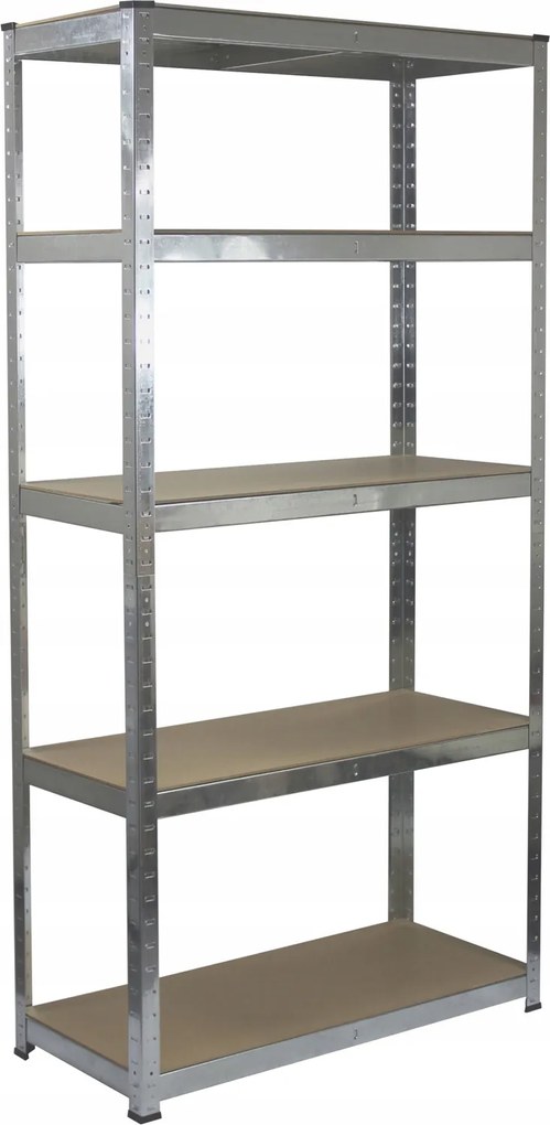 SADA DVÔCH 5-ÚROVŇOVÝCH POLIČIEK 180 x 90 x 40 CM NOSNOSŤ POLIČKY: 175 KG *2158