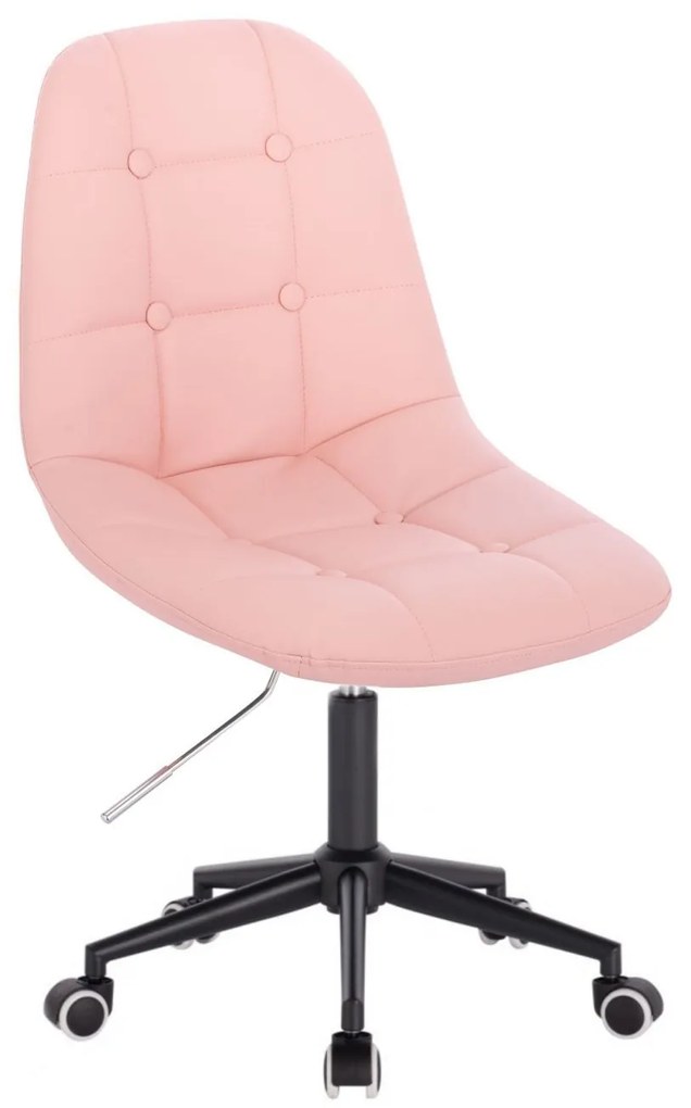 LuxuryForm DESIGN Stolička SAMSON na čierne podstave s kolieskami - ružová