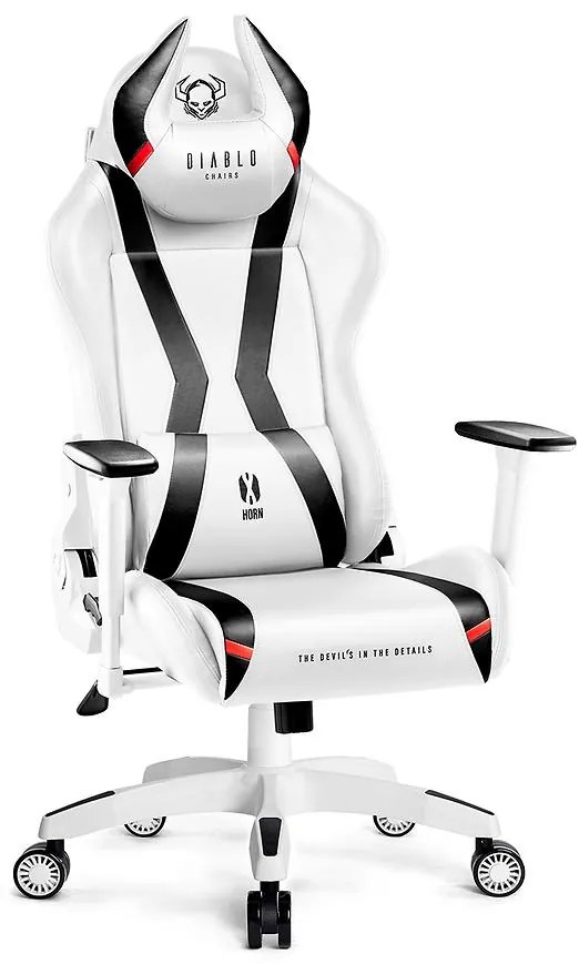Otočné kreslo Normal Diablo X-Horn 2.0 biely/čierna