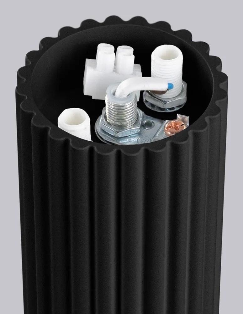 Čierne stropné svietidlo so skleneným tienidlom ø 12 cm Orbital – Sollux