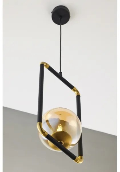 Jupiter 2024 - Luster na lanku ZAFRA 1xG9/10W/230V čierna/zlatá/béžová