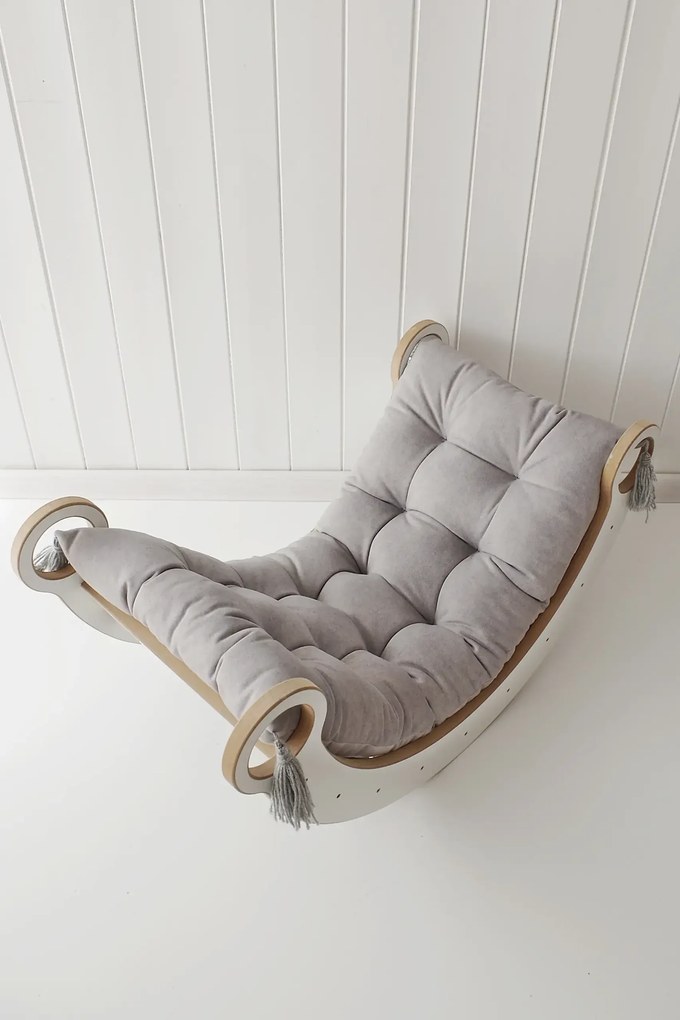 Montessori drevená hojdačka malá biela