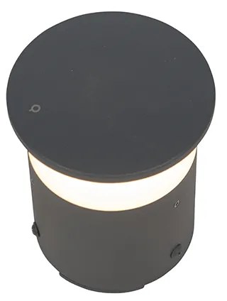 Moderná vonkajšia lampa tmavosivá 12 cm vrátane LED - Bar