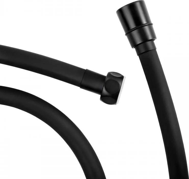 Erga Snake, hladká sprchová hadica 150 cm, Anti-Twist, čierna matná, ERG-YKA-BP.SNAKE-BLK