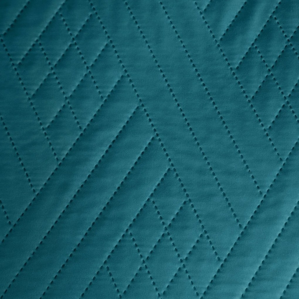 SADA PREHOZ NA POSTEĽ + OBLIEČKA NA VANKÚŠ BONI1 200X220 CM, 2 KS 40X40 CM TMAVOTYRKYSOVÁ