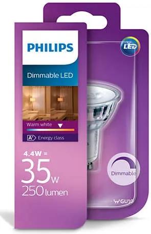 Philips LED 4,4W / 35W GU10 WW 36D D bodová
