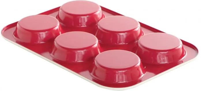 Plech na pečenie mini koláčov Nordic Ware červená