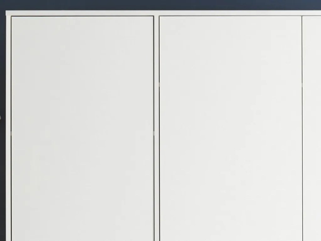 Šatníková skriňa Valencia, 155 cm, biela
