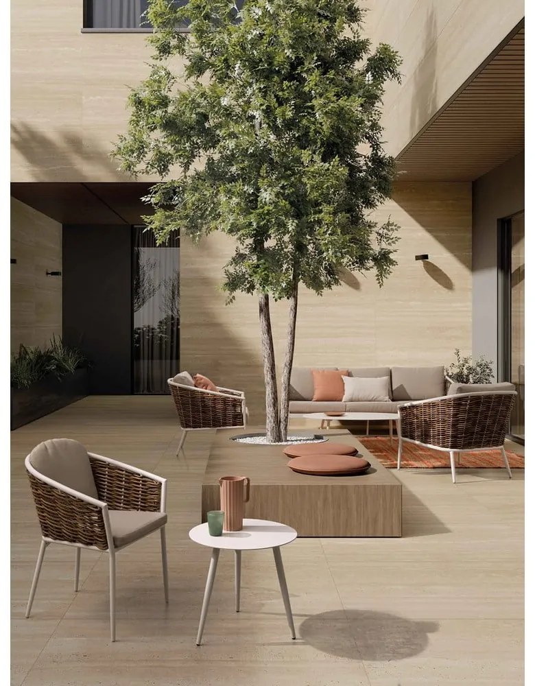 Hliníkový okrúhly záhradný stolík ø 50 cm Ridley – Bizzotto