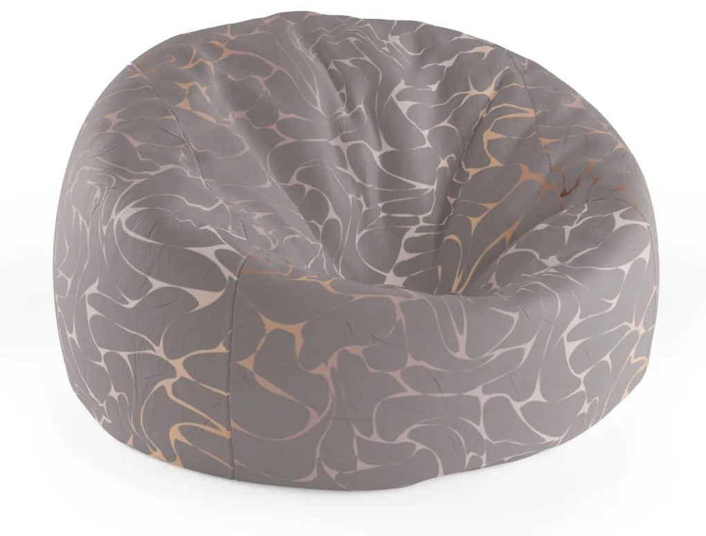 Sablio Sedací vak Cocoon Béžové vzorce - 115 x 75 cm x 45 cm