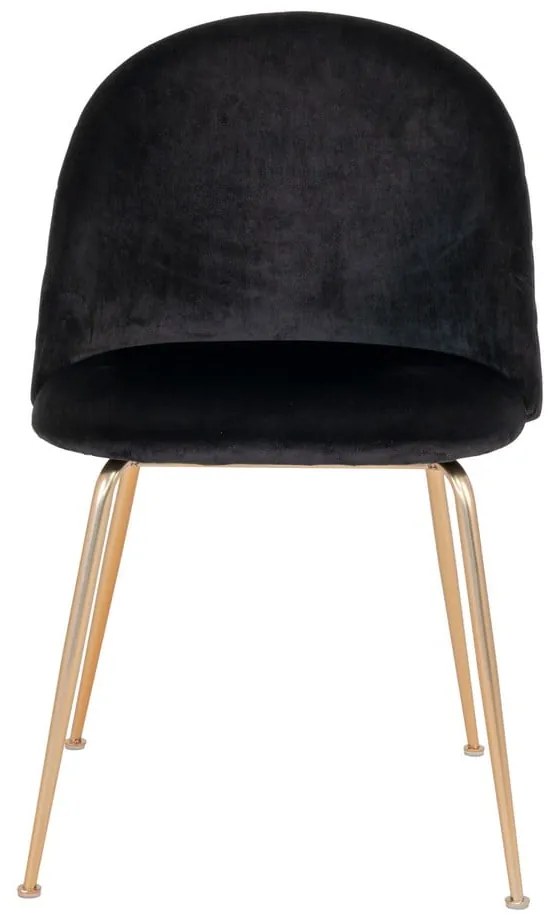 Čierne zamatové jedálenské stoličky v súprave 2 ks Geneve – House Nordic
