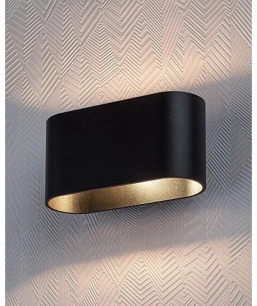 Rabalux 7023 - Nástenné svietidlo KAUNAS 1xG9/10W/230V čierna