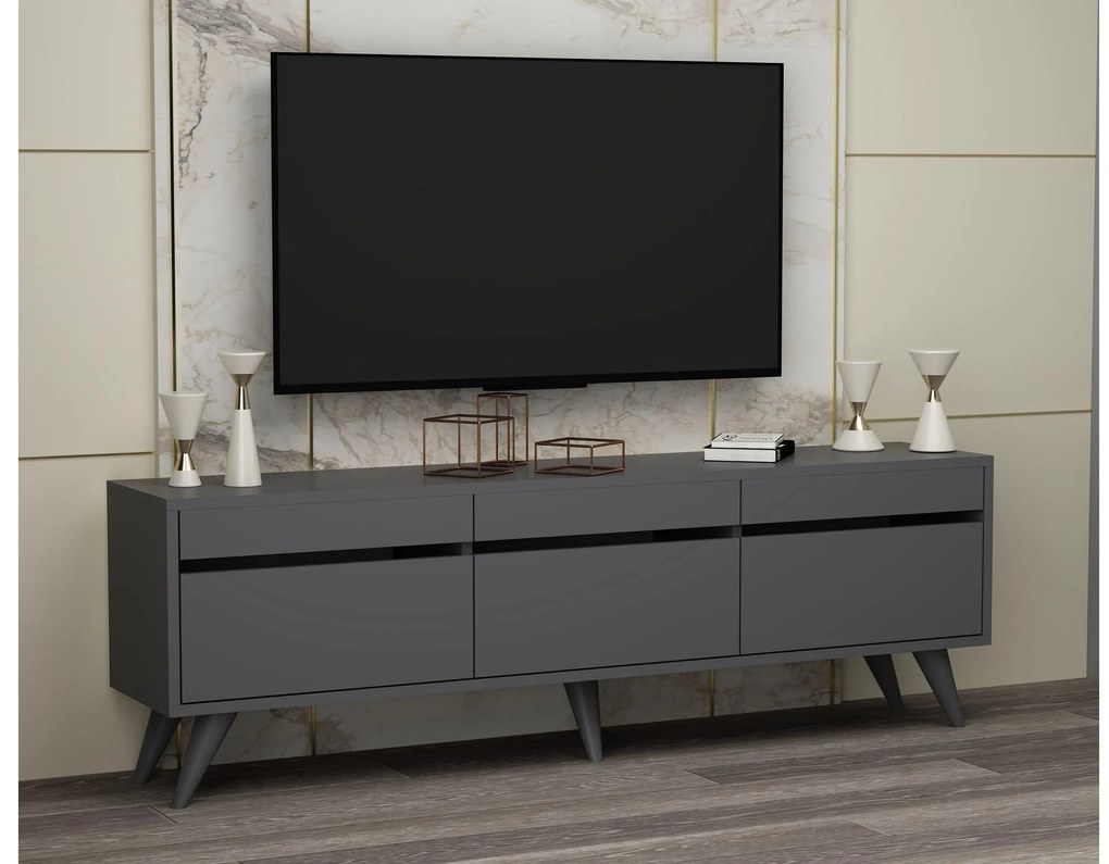 TV stolík/skrinka Siluke (antracit) . Akcia -22%. Vlastná spoľahlivá doprava až k Vám domov. 1095240