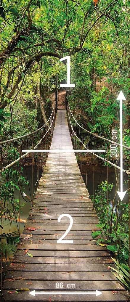 Fototapeta na dvere JUNGLE BRIDGE 86x200 cm