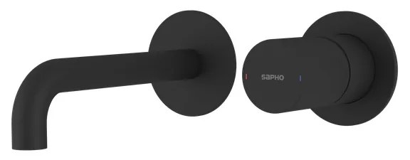 Sapho Sapho, ULTRATAP 2-prvková podomietková umývadlová batéria, hubica 20cm, čierná mat, UT018TB