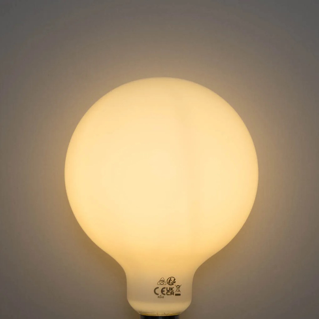 Sada 5 ks E27 3-stupňová stmievateľná LED žiarovka opálová G125 4W 450lm 2700K