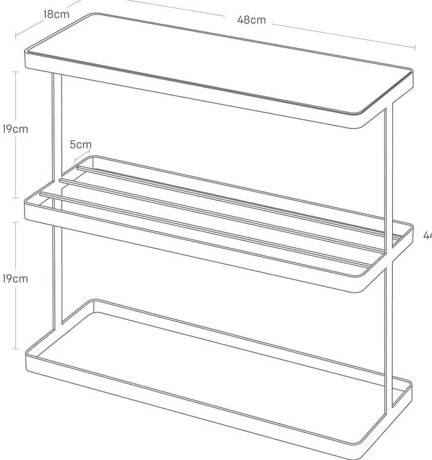 Odkladací stolík 18x48 cm Frame – YAMAZAKI