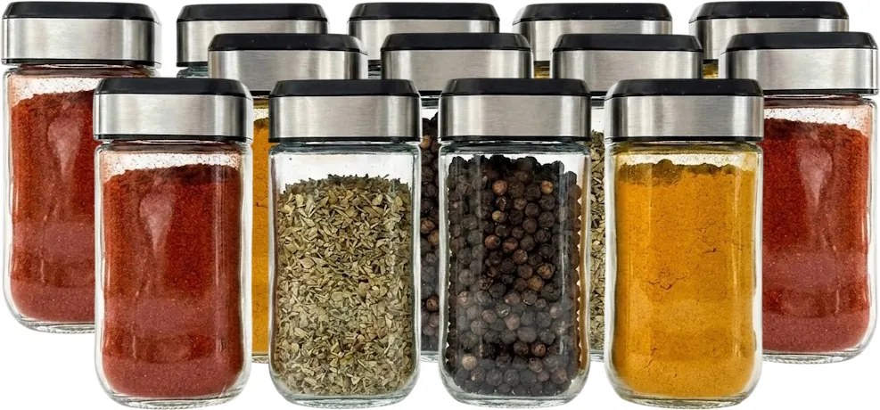 Orion Sada 16ks koreničiek INOX 100ml + 4ks organizér na koreničky VASKY - NEREZ + sada 16ks štítkov