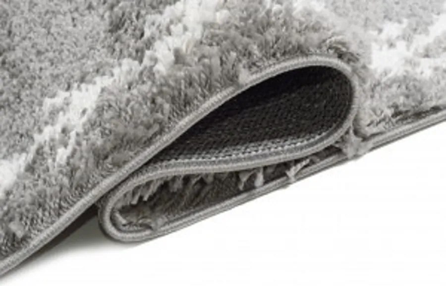 TA Koberec G940B TMAVO ŠEDÁ/KRÉMOVÁ BOHO Rozmer: 100x250 cm