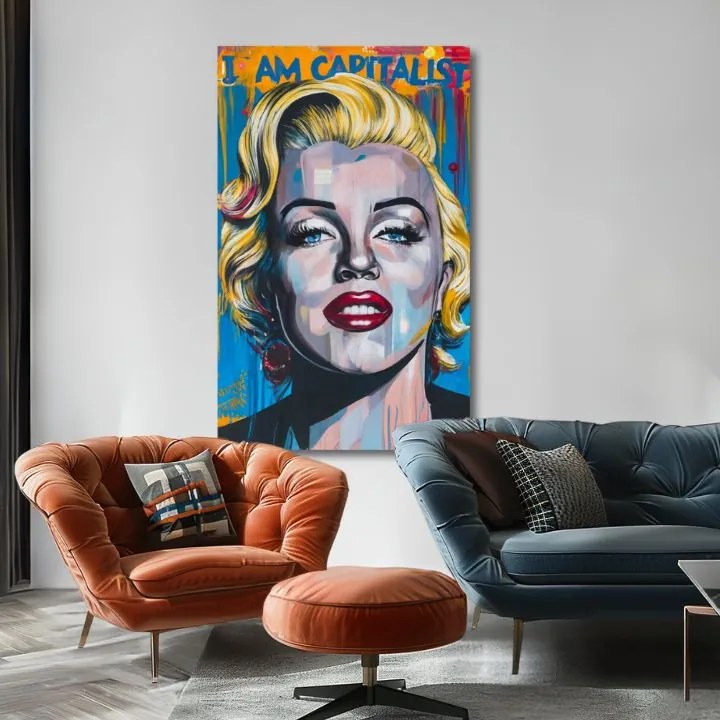 Obraz Marilyn Monroe - Kapitalistický šarm | 100% originál domaľovaný akrylom