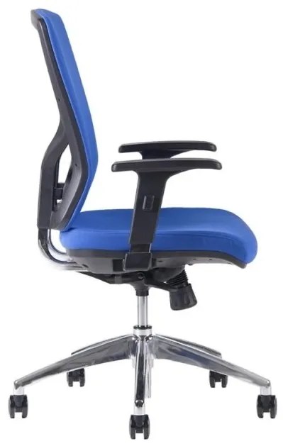 Kancelárska ergonomická stolička HALIA — látka, čierna / modrá