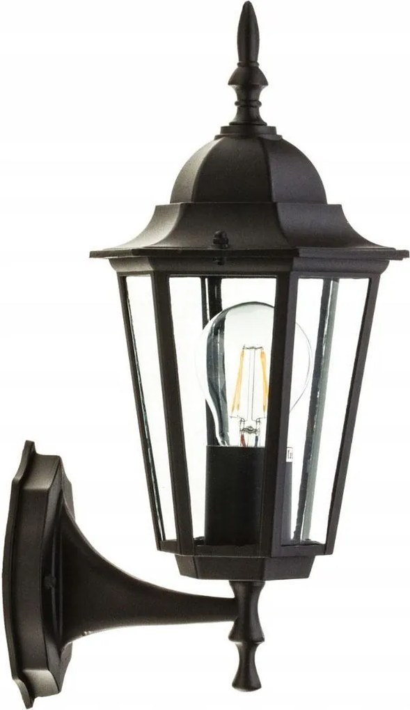 BRG LED nástenné svietidlo E27 - 36x20x17cm - čierna