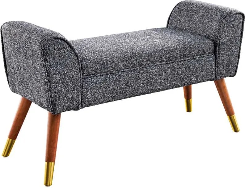 Dizajnová lavica Dafina 90 cm antracitová