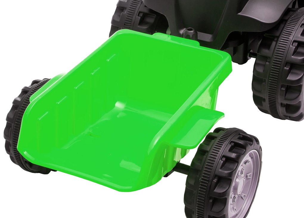 Elektrické autíčko Mini Traktor s prívesom zelené