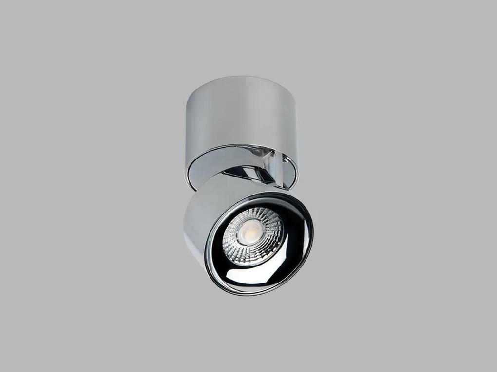 LED2 Bodové flexibilné stropné LED osvetlenie KLIP, 11W, teplá biela, okrúhle, chrómované