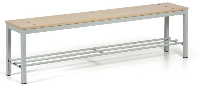 Šatníková lavica s botníkom, sedák - lamino, dĺžka 1500 mm, breza