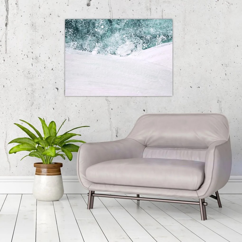 Obraz - Tyrkysová abstrakcia (70x50 cm)