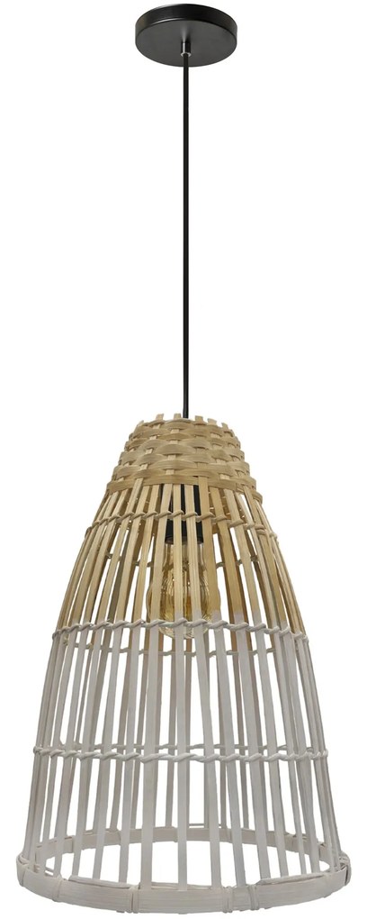 Toolight Toolight, stropné svietidlo 1xE27 APP1329-1CP, biela-hnedá, OSW-02463