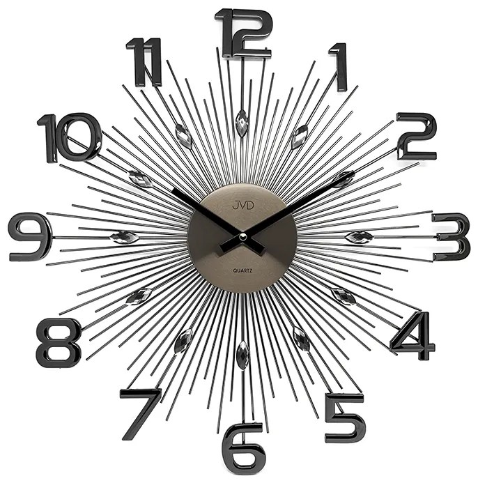 Nástenné hodiny JVD HT108.3 – elegantné dekoratívne kovové hodiny 49 cm