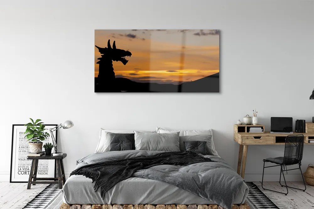 Obraz plexi Slnko oblohu drak 140x70 cm