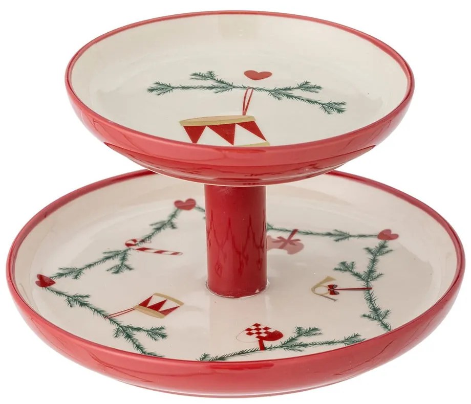 Etažér s vianočným motívom z kameniny Yule – Bloomingville