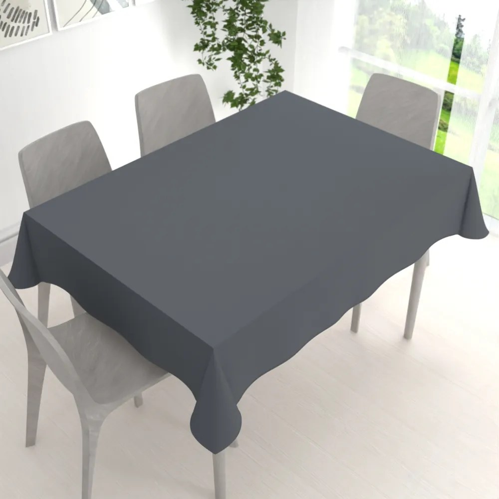 Biante Dekoračný obdĺžnikový obrus Rongo RG-017 Tmavo sivý 120x160 cm