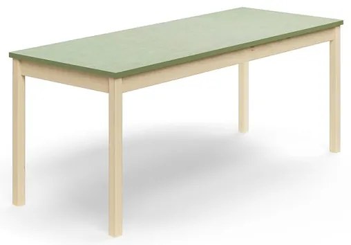 Stôl DECIBEL, 1800x700x720 mm, akustické linoleum, breza/zelenošedá