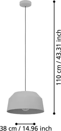 Eglo 900379 - Luster na lanku CONTRISA 1xE27/40W/230V pr. 38 cm