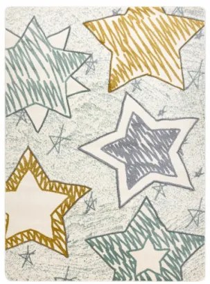 Koberec PETIT STARS hviezda - zelený