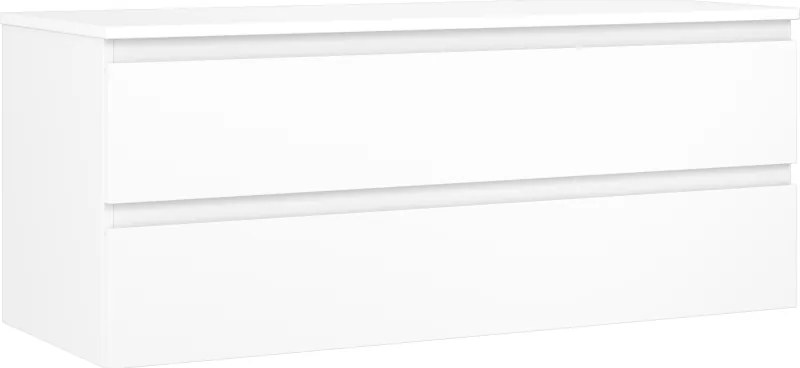 Mexen Orio, kúpeľňová skrinka 120 cm s hornou časťou, 2 zásuvky, biela matná, 91A10-12047-2-BFFC01