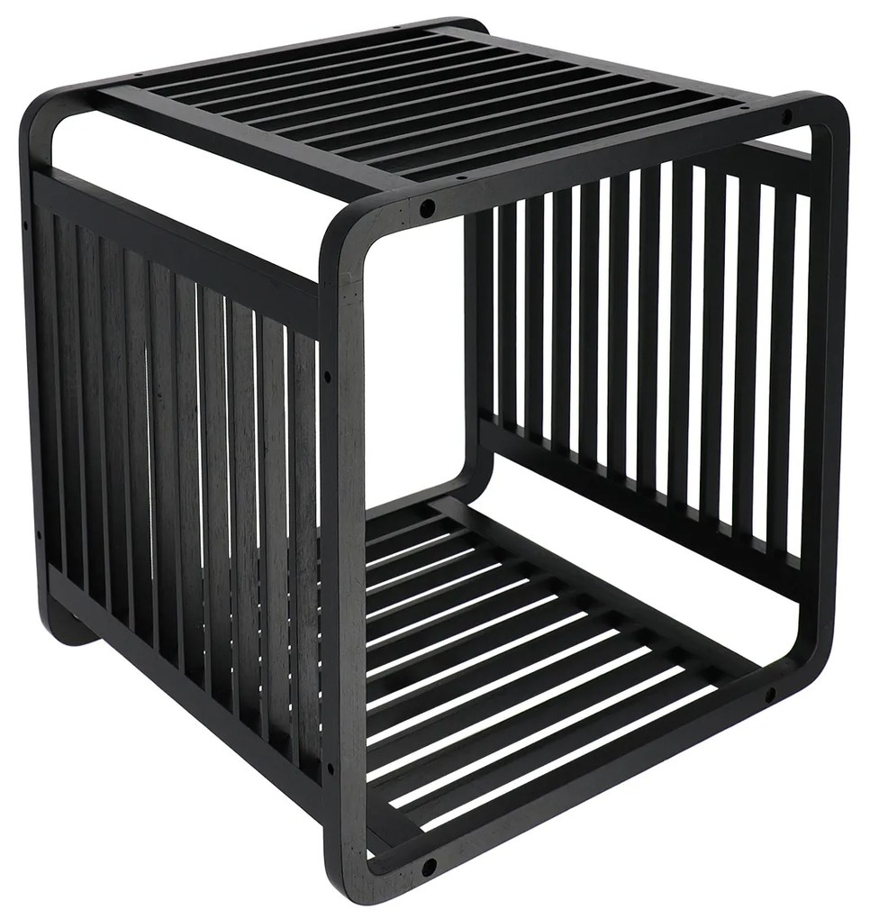 Polička do kúpeľne Cube, čierna