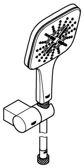 GROHE 26588000 - Sada ručnej sprchy RAINSHOWER SMARTACTIVE 130 CUBE lesklý chróm