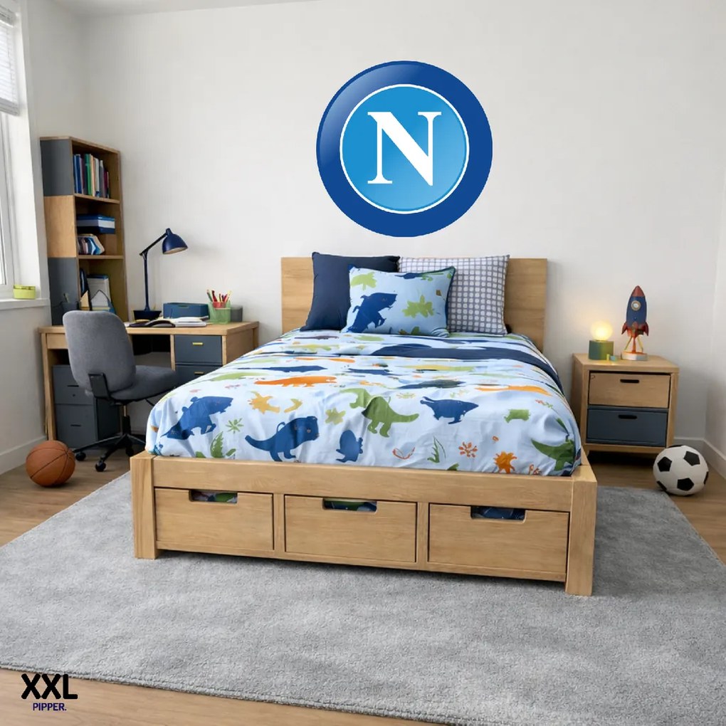 Logo SSC Neapol - textilná nálepka na stenu Veľkosť: 100 cm