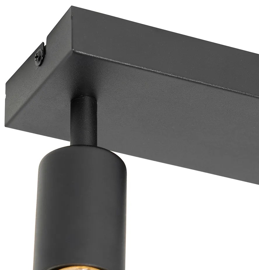 Moderné bodové svetlo čierne obdĺžnikové 2-žiarovkové - Facil