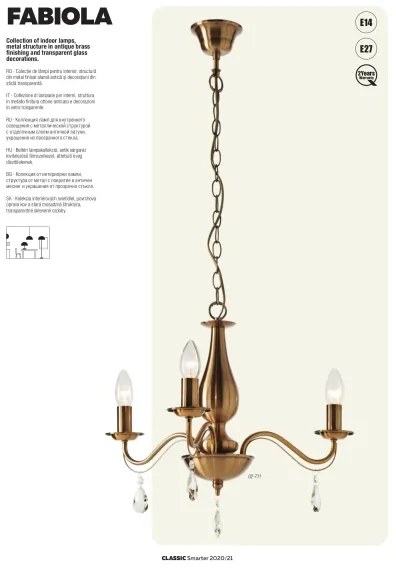 Redo 02-710 - Nástenná lampa FABIOLA 2xE14/28W/230V