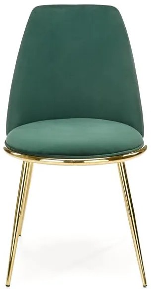 JEDÁLENSKÁ STOLIČKA KALEY TMAVO ZELENÁ BLUVEL 78 + ZLATÁ