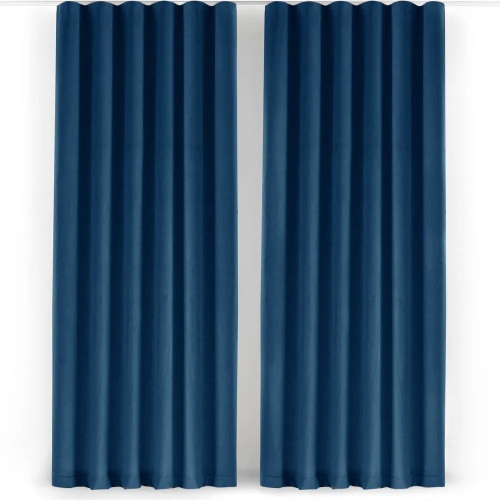 Modrý zamatový dimout záves 200x270 cm Velto – Filumi